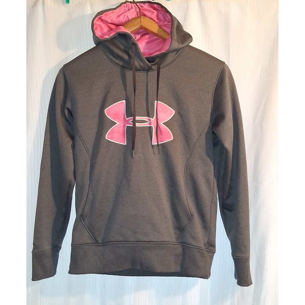 Under Armor  Hoodie Breast Cancer Logo Womens Small‎  Hooded Pullover